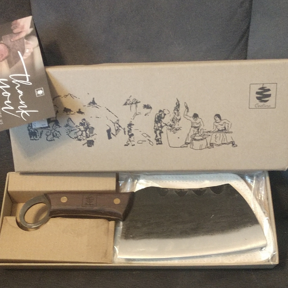 Traditional Cleaver with Wooden Handle